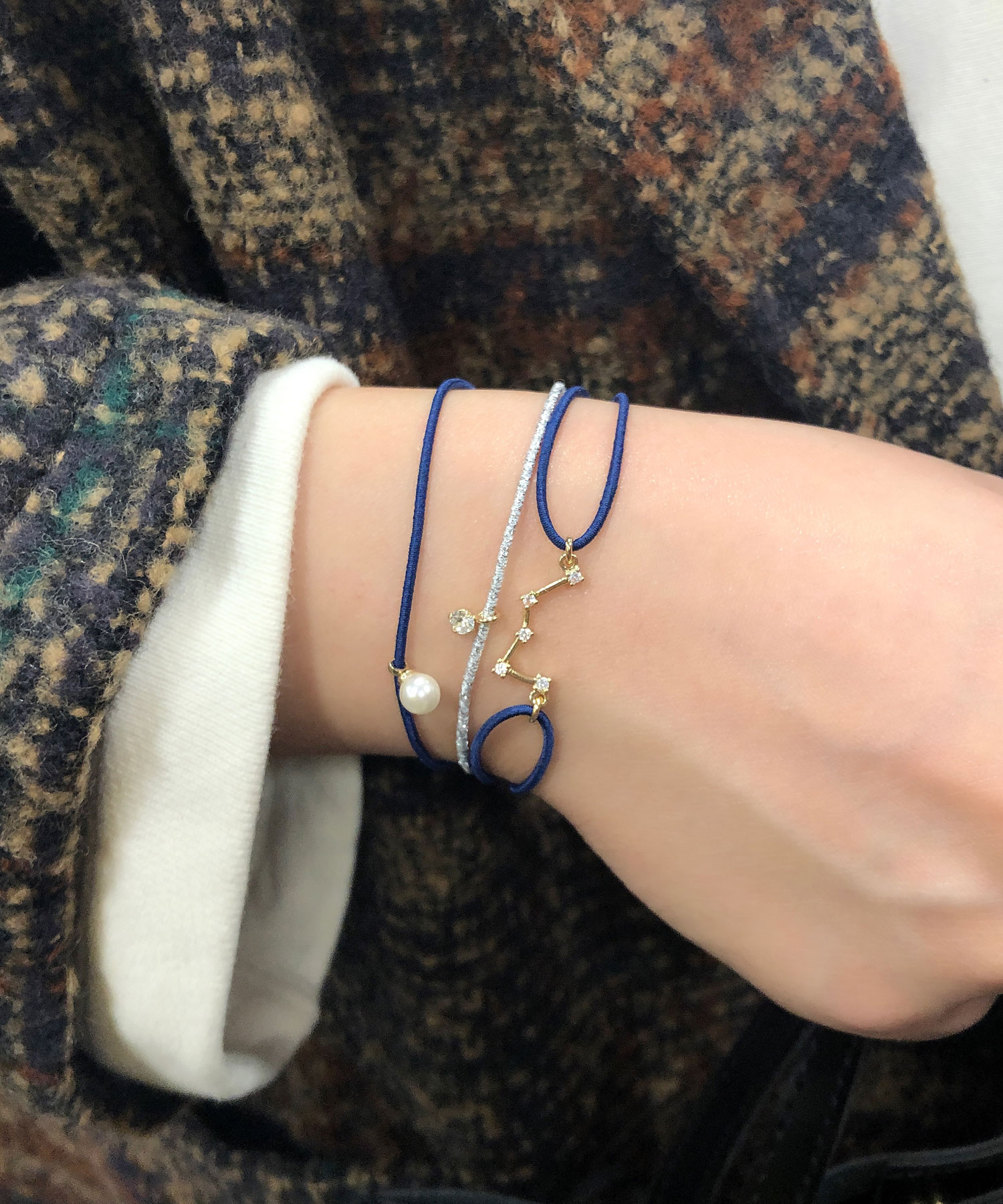 星座静電気軽減ヘアブレスレットセット