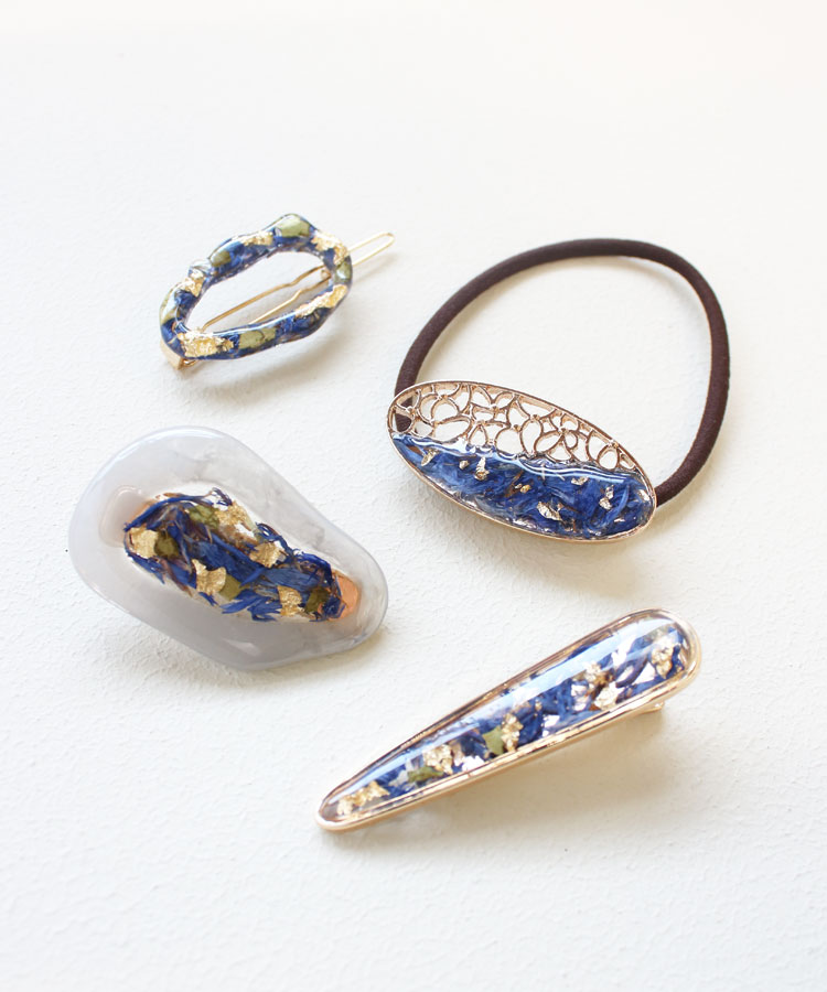 ドライフラワーレジンヘアクリップ ヘアクリップ バナナクリップ 公式 Muk Online Shop 人気アクセサリー ジュエリー通販