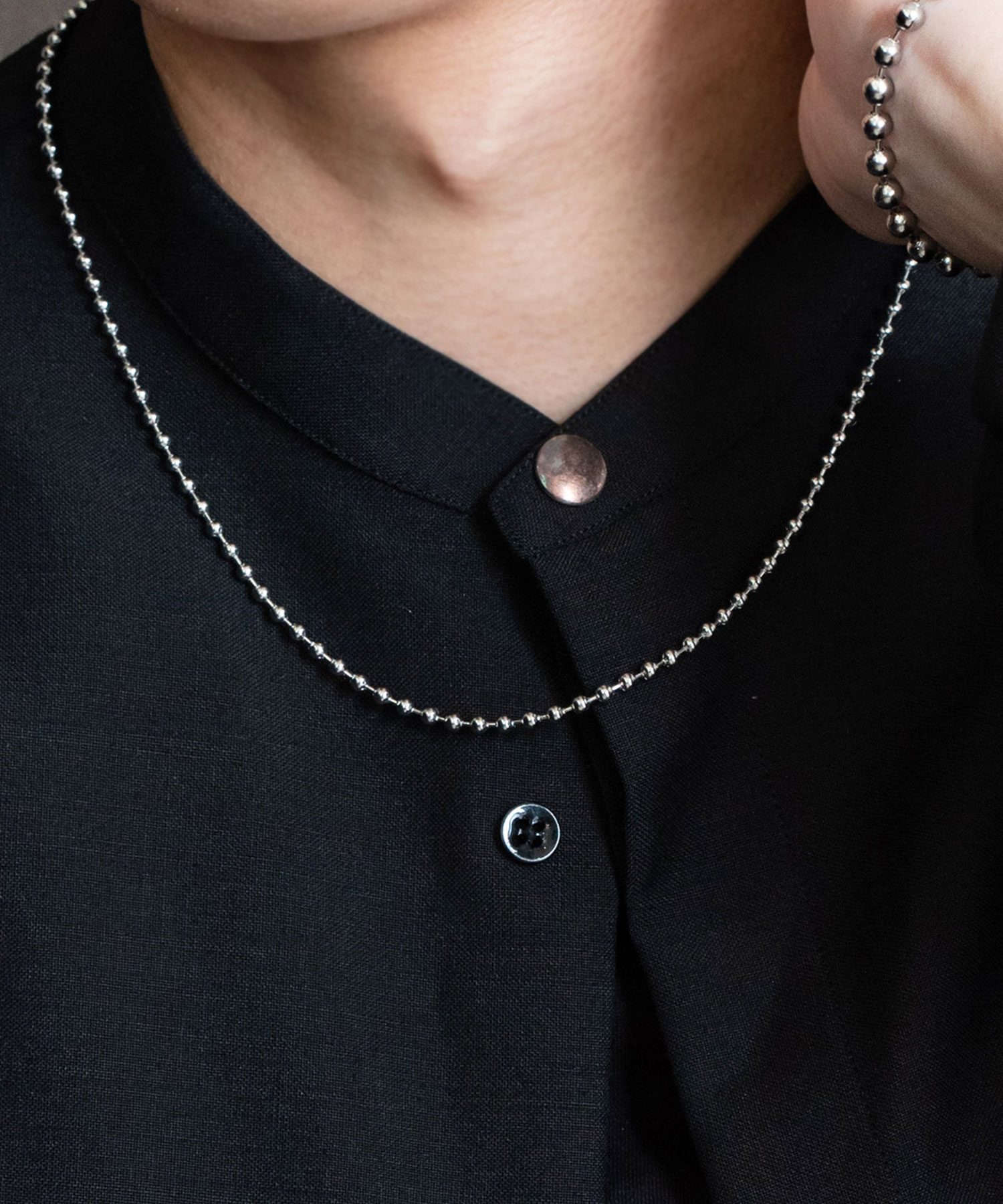 ステンレスボールチェーンネックレス