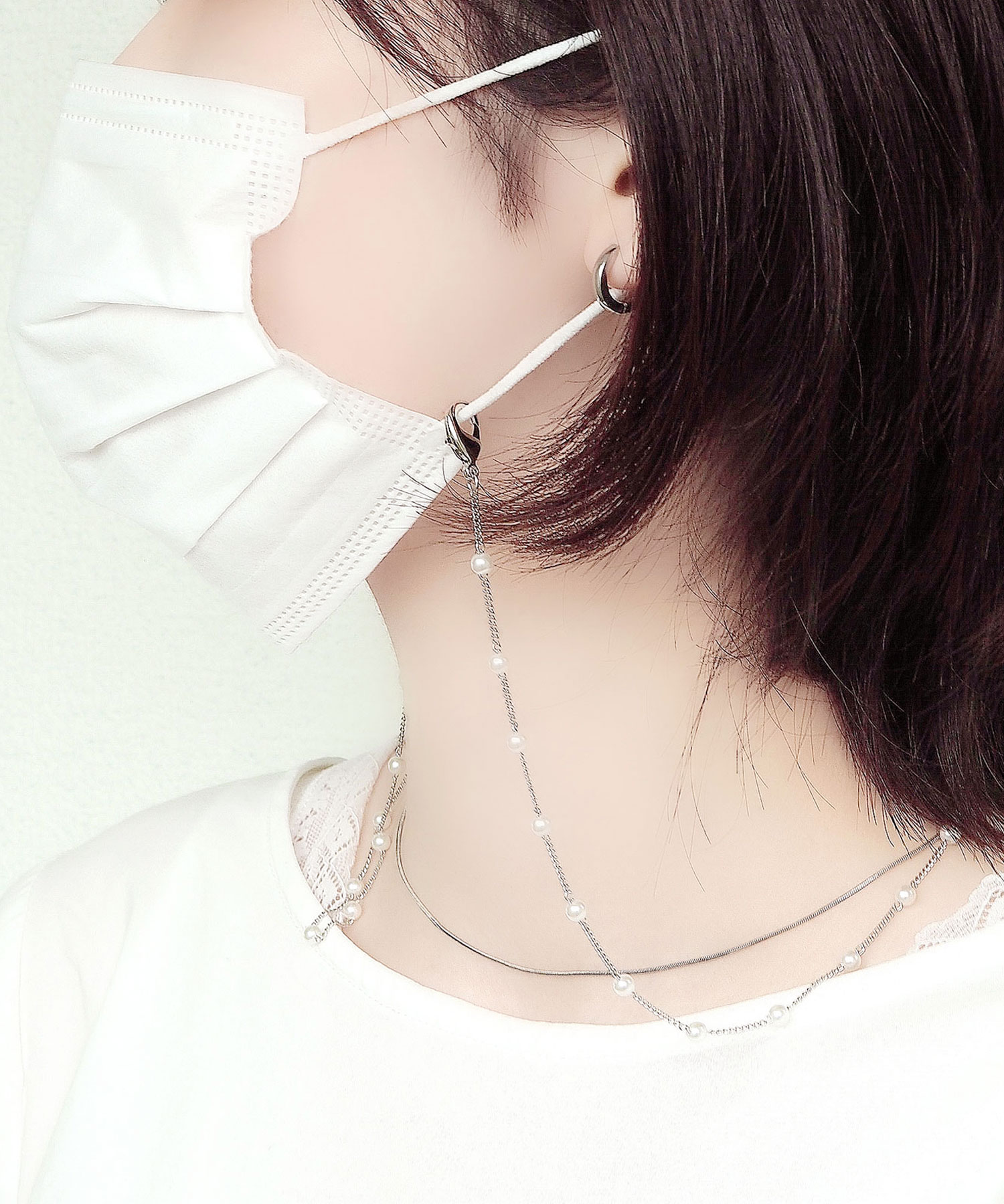 パールブランクマスクチェーン 雑貨 公式 Muk Online Shop 人気アクセサリー ジュエリー通販