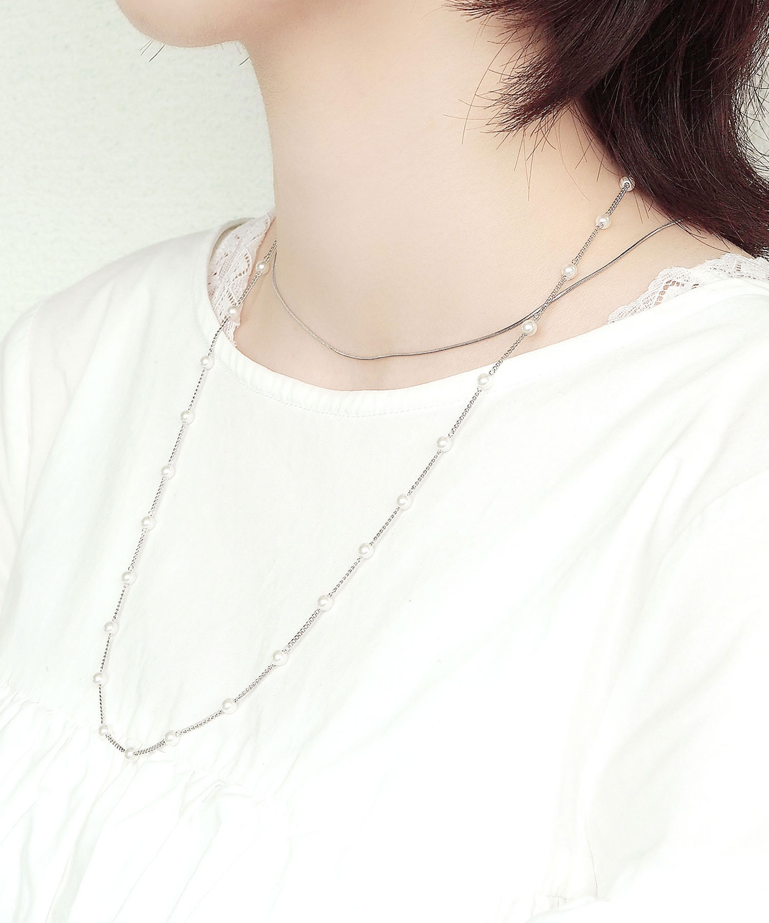 パールブランクマスクチェーン 雑貨 公式 Muk Online Shop 人気アクセサリー ジュエリー通販